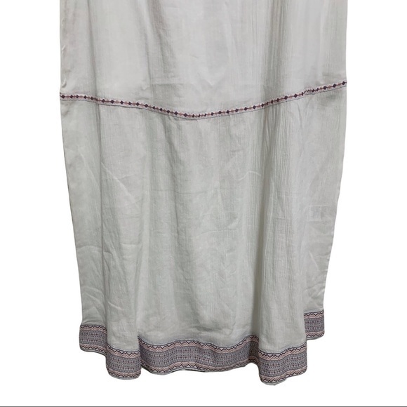 ESMARA By Heidi Klum White Boho Maxi Embroidered Dress New WT Size 8 - Picture 5 of 7